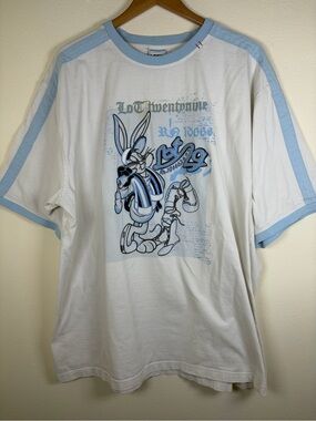 VTG Y2K Lot 29 Bugs Bunny Embroidered Patch Shirt 3XL